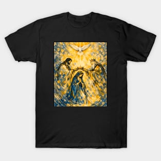Coronation of Mary | Queen of Heaven | Christian Abstract Art T-Shirt